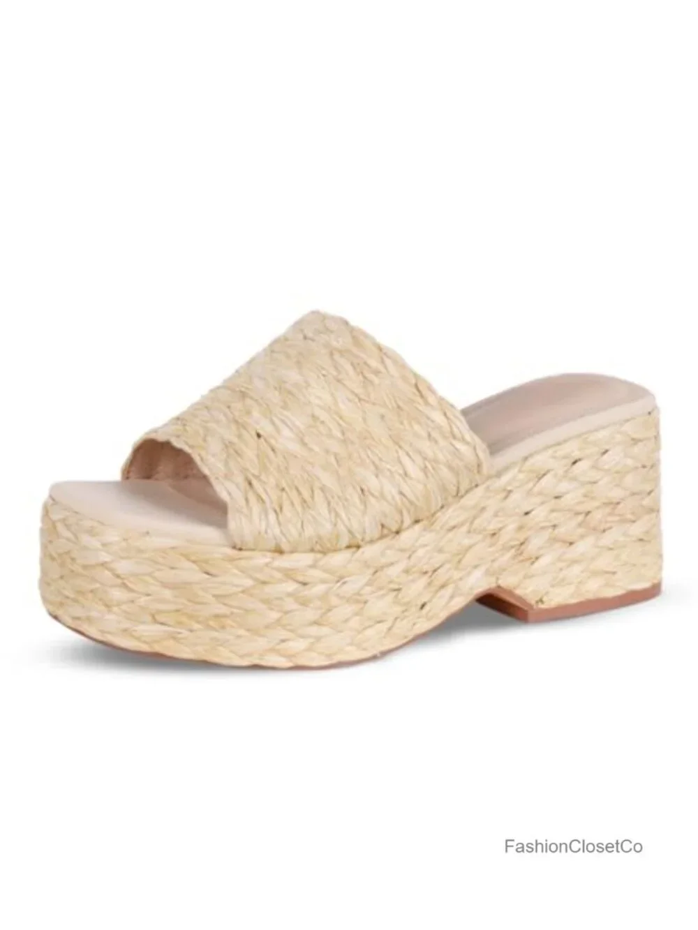 Platform Espadrille Sandals Wedge Slides Flatform Open Toe Bohemia Beach Wedding
